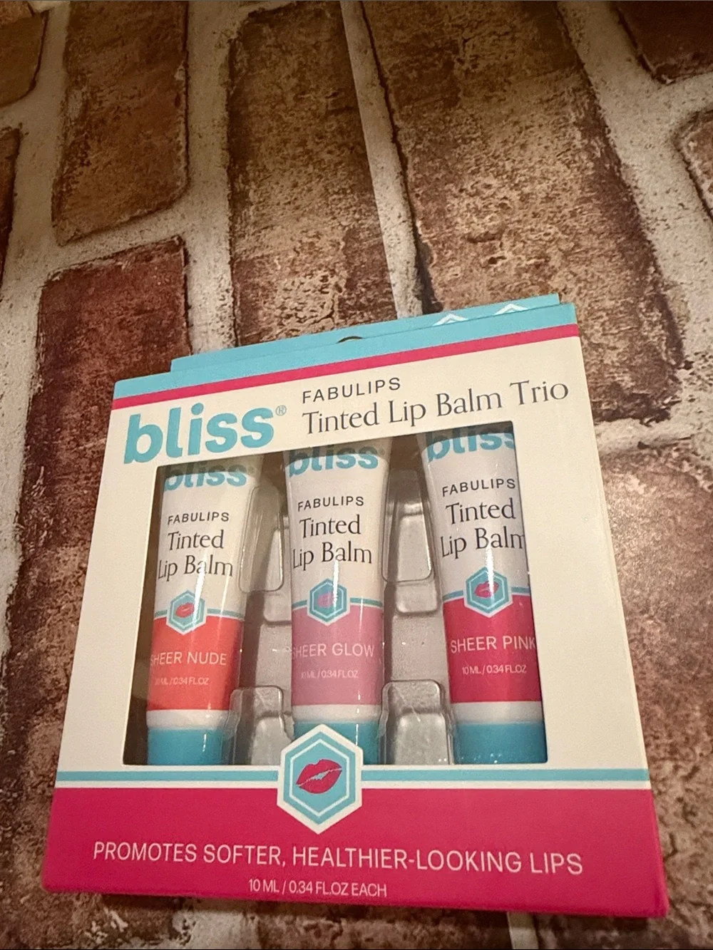 Bliss Fabulips Tinted Lip Balm Trio - Sheer Nude, Sheer Glow, Sheer Pink